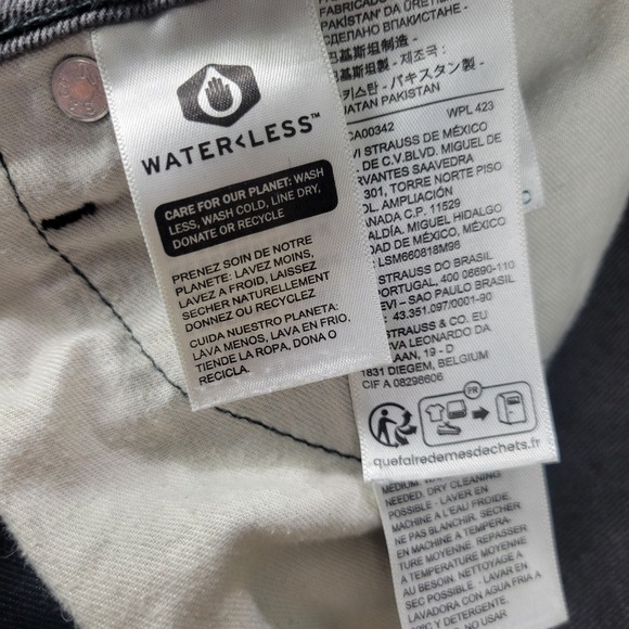 Levis 511 Jeans Men 34x32 Gray Denim Slim Fit Cotton Stretch Straight Leg Casual - Picture 8 of 15